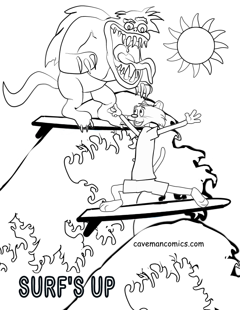 Lucky Cat Coloring Pages – Caveman Comics